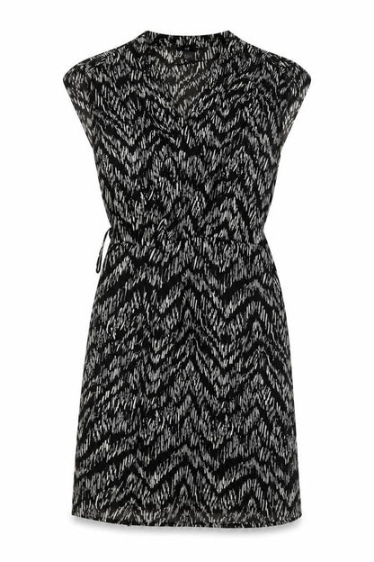 H&M Women's Black Chevron Sleeveless Dress Size 10