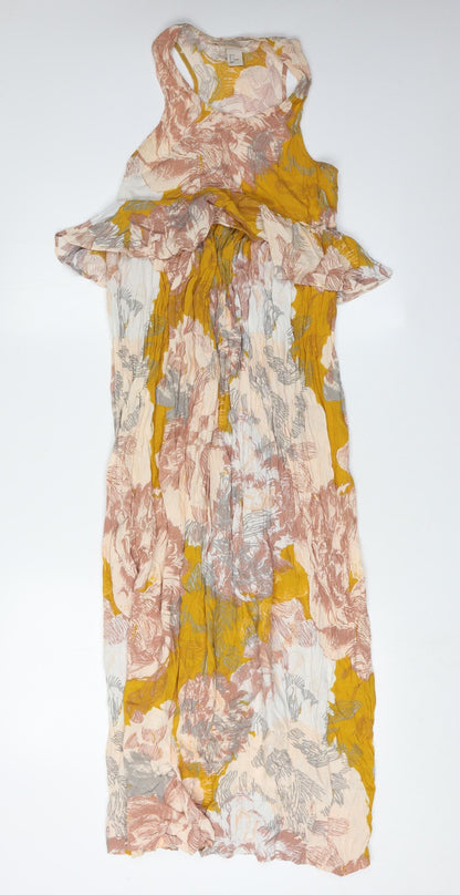 H&M Women's Multicoloured Floral Dress Size 6