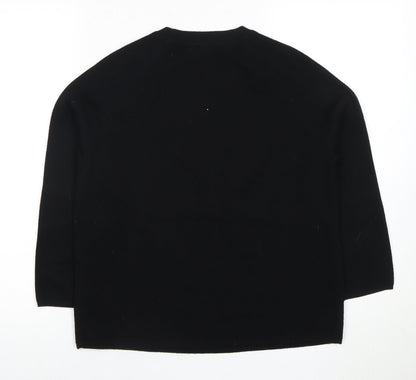 Aubin & Wills Women's Black Beaded Jumper, Size 10