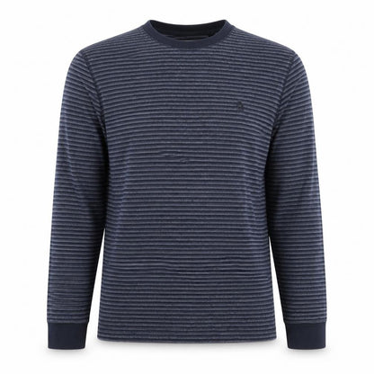 Penguin Unisex Blue Striped Crew Neck Long Sleeve M