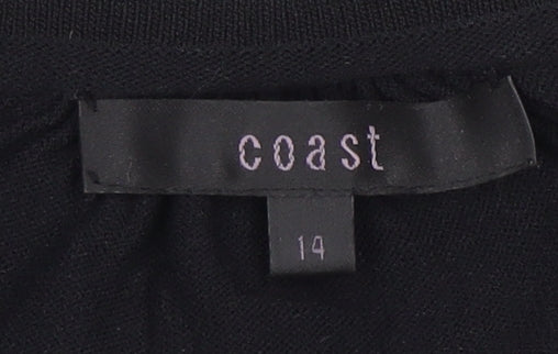 Coast Women's Black Long Sleeve Top Size 14