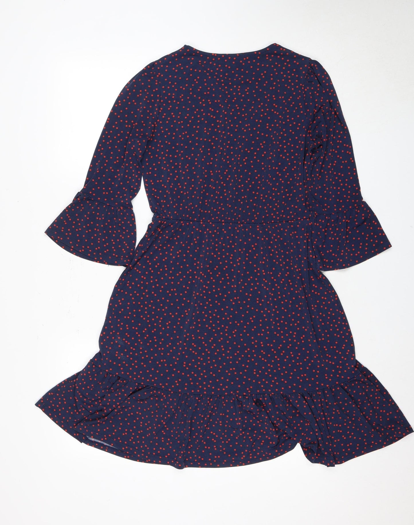 Warehouse Women's Blue Polka Dot Dress Size 10
