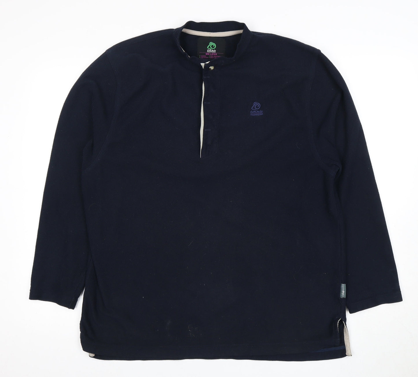 Mens UK Size M Craghoppers Blue Henley Sweatshirt