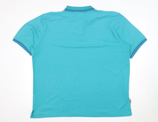 Slazenger Men's Blue Polo Shirt XL, Short Sleeve, Casual Style