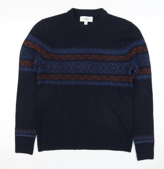 Marks and Spencer Men's XS Fair Isle Pullover Jumper