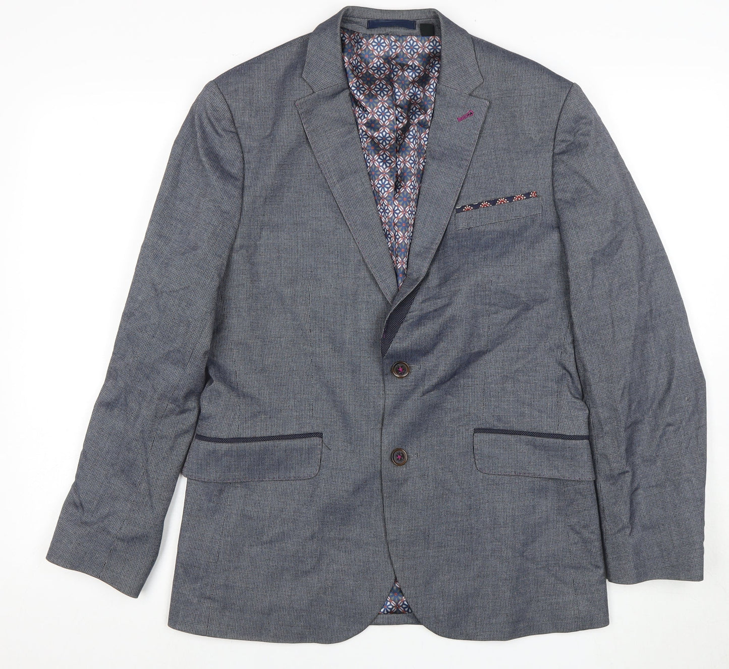 Mens UK Size 3 Ted Baker Regular Grey Suit Jacket