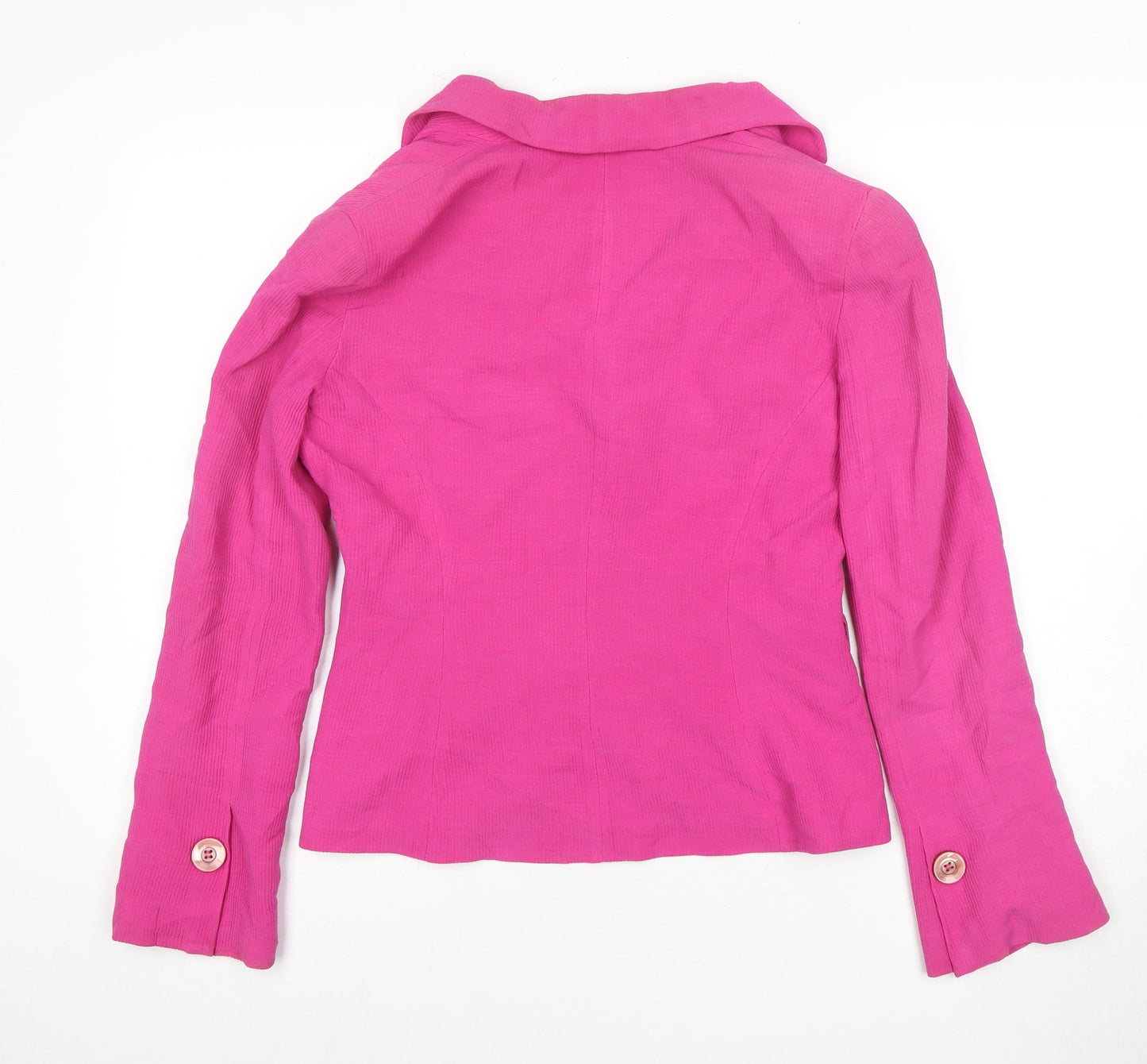 Karen Millen Women's Pink Blazer 12 Single-Breasted