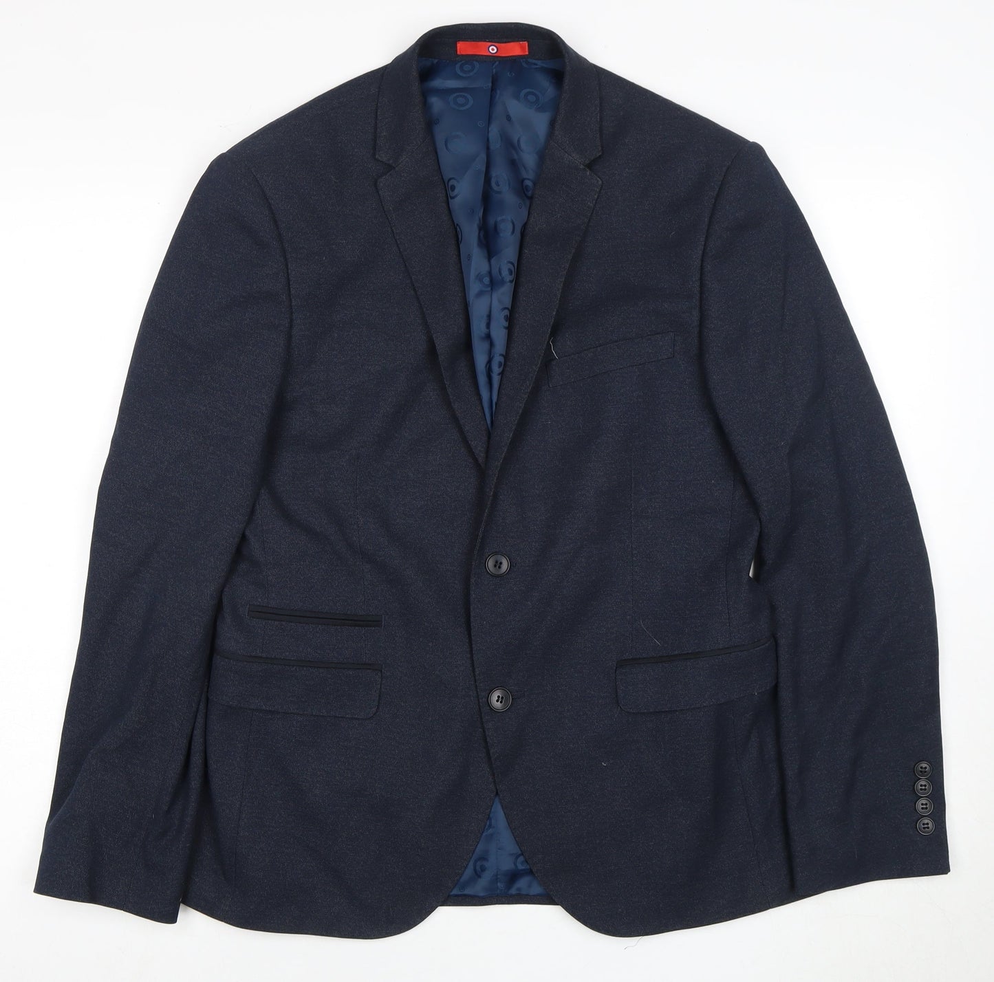 Mens UK Size 38 Lambretta Regular Blue Suit Jacket