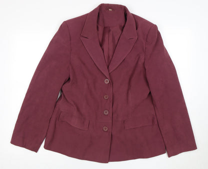 Womens UK Size 16 Style by EWM Regular Purple Blazer