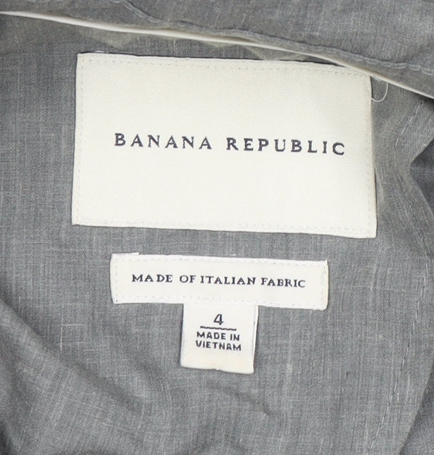 Banana Republic Women's Grey Blazer, Size 8, Herringbone