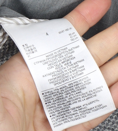 Banana Republic Women's Grey Blazer, Size 8, Herringbone