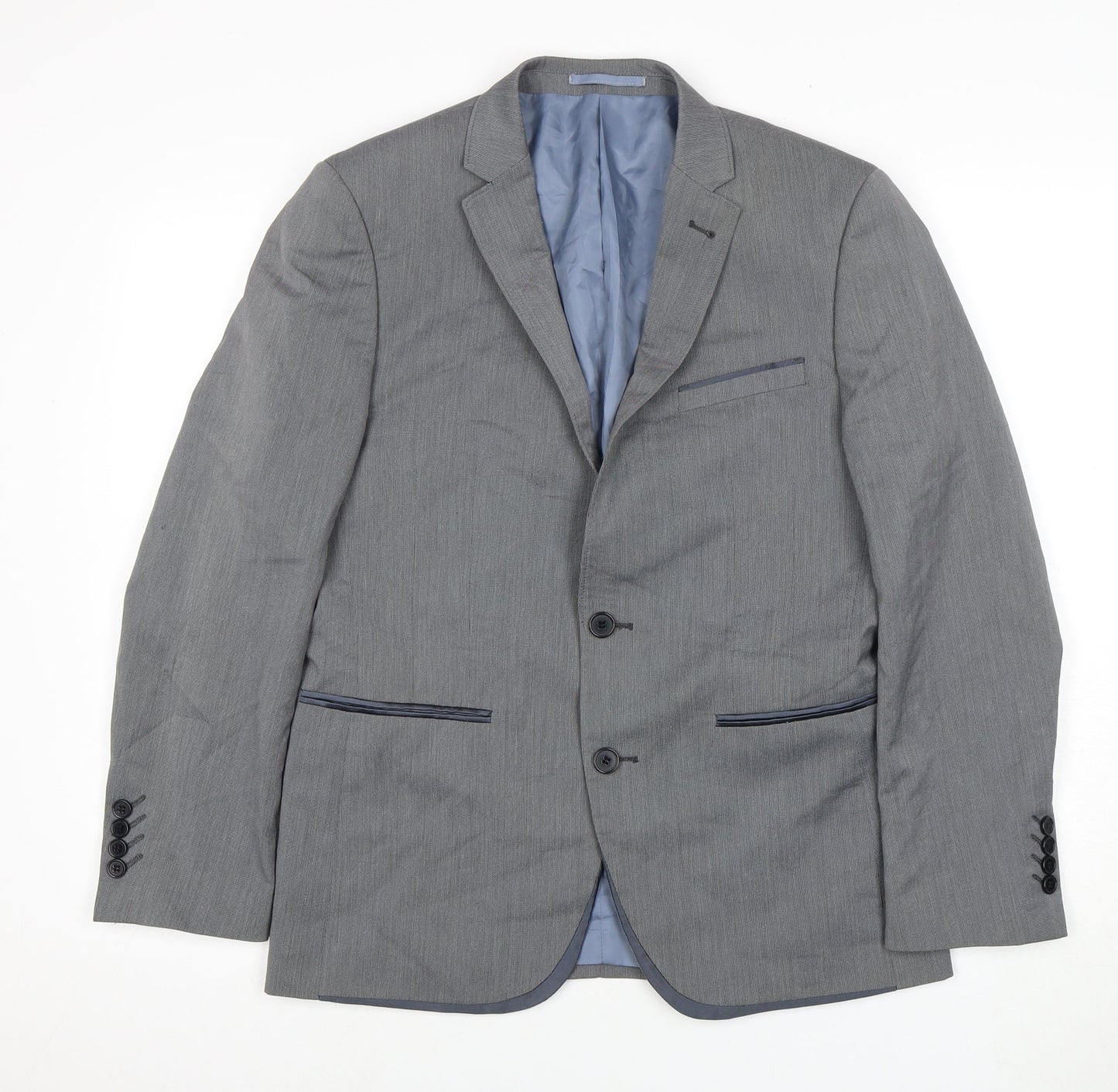 Mens UK Size 38 ONESIX5IVE Regular Grey Suit Jacket