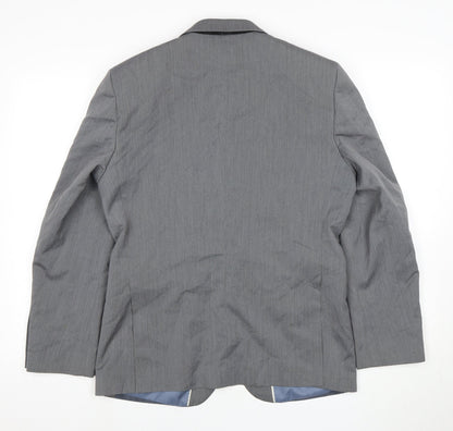 Mens UK Size 38 ONESIX5IVE Regular Grey Suit Jacket