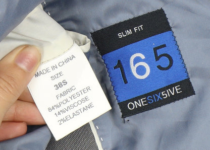 Mens UK Size 38 ONESIX5IVE Regular Grey Suit Jacket