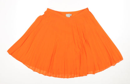 ASOS Women's Orange Pleated Skirt Size 10
