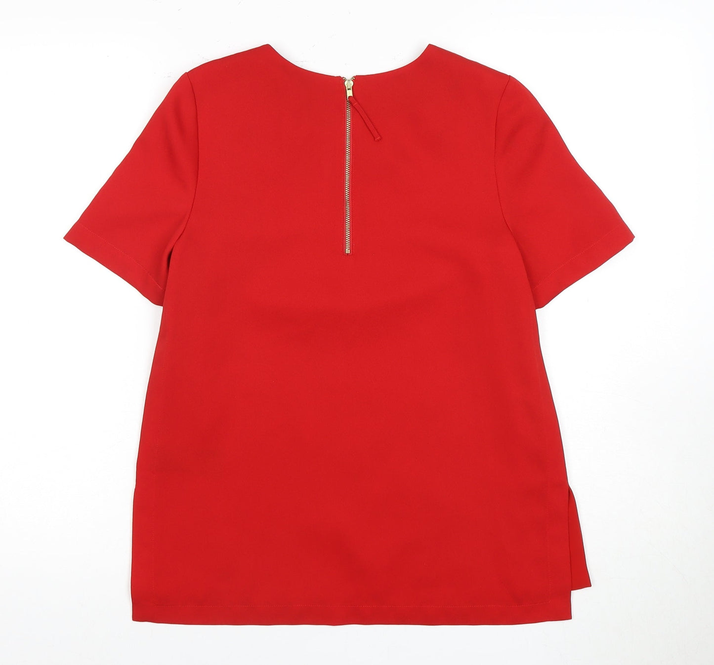 Womens UK Size 12 Oasis Red Basic Blouse