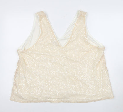 Womens UK Size 24 Marks and Spencer Beige  Tank