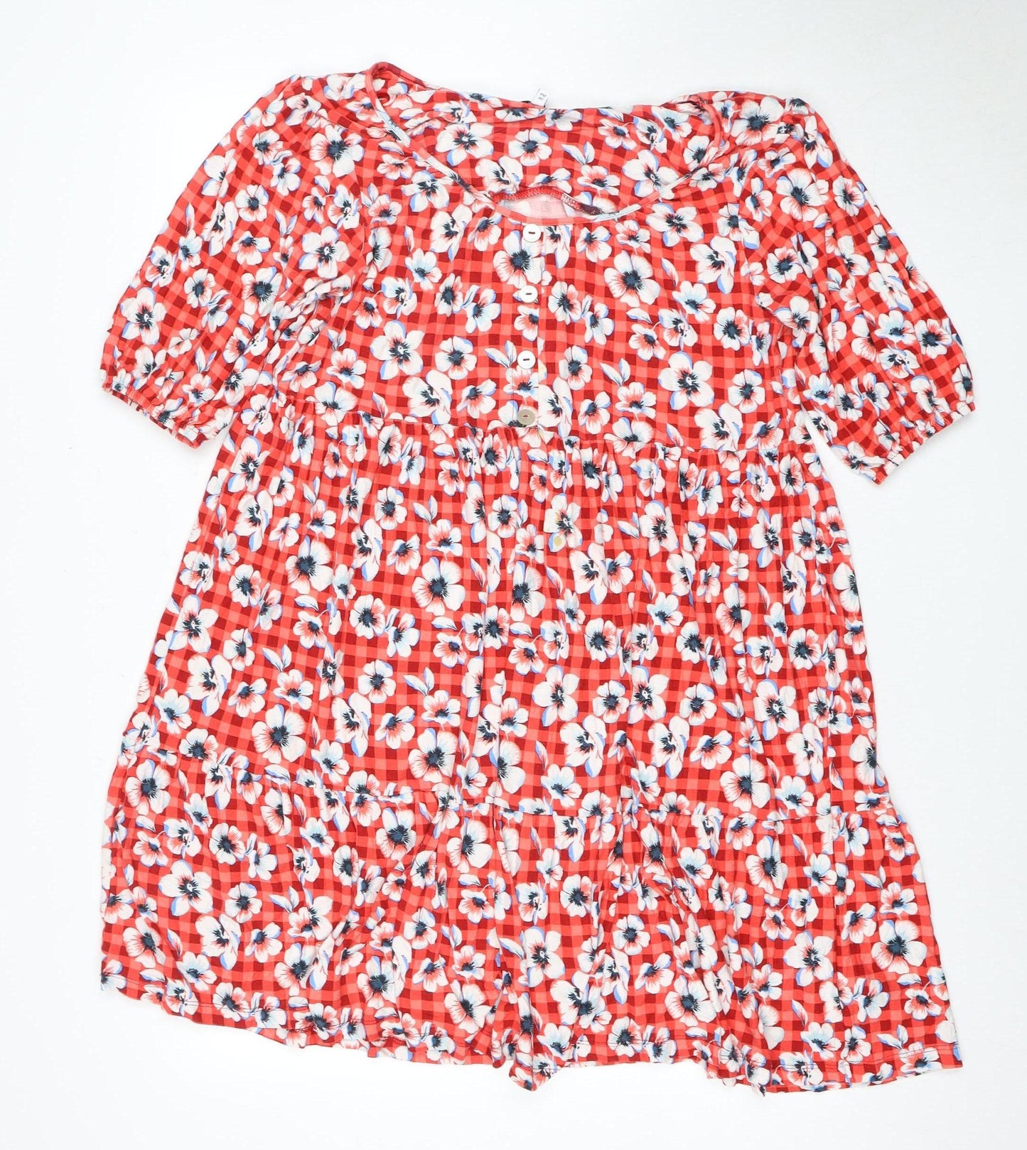 Next Women's Floral Red Dress Size 18