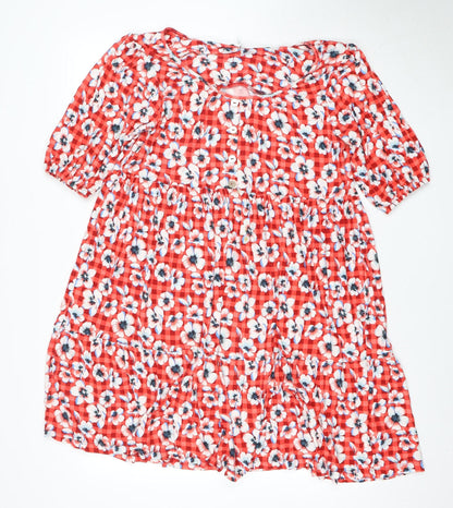 Next Women's Floral Red Dress Size 18