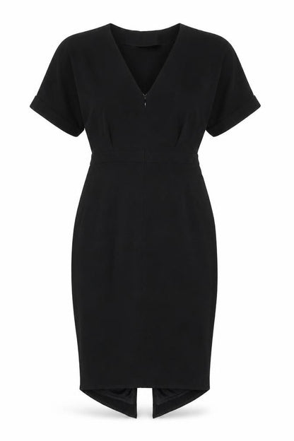 Front view of ASOS Women's Black Pencil Dress, size 12