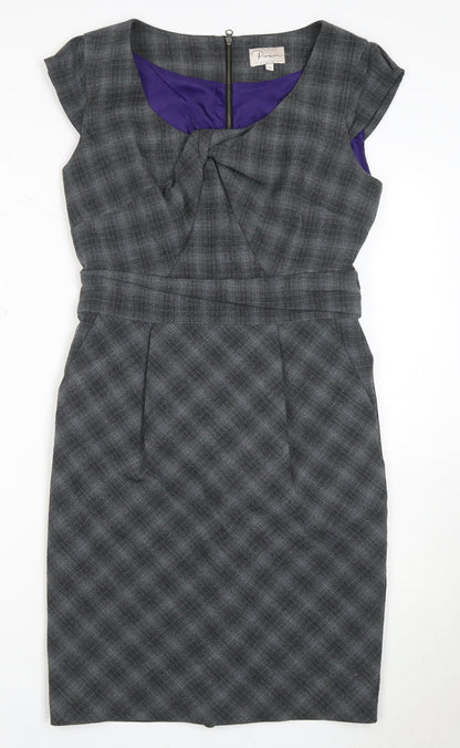 Poem by Oliver Bonas Grey Sheath Dress, Size 10
