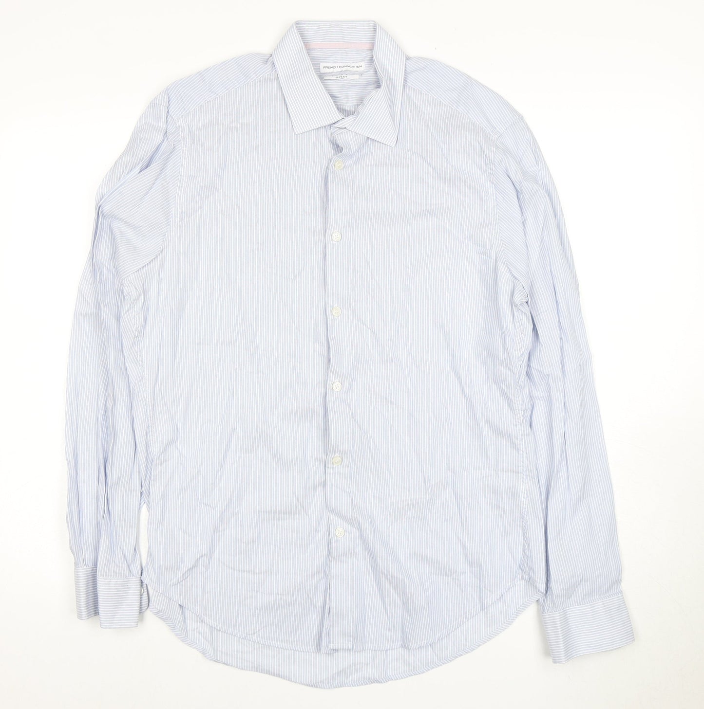 Mens UK Collar Size 16.5 French Connection Smart Blue  Dress Shirt