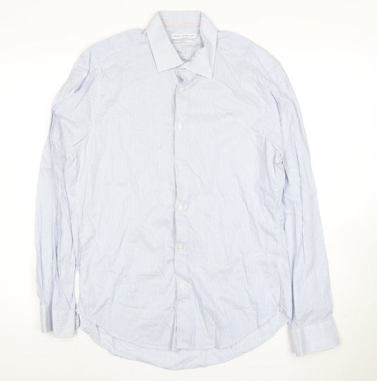 Mens UK Collar Size 16.5 French Connection Smart Blue  Dress Shirt