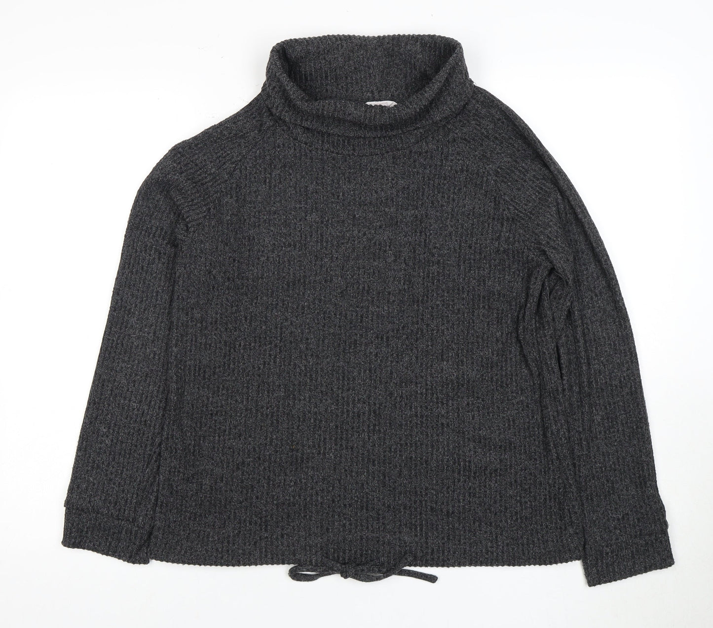 Women's Grey Cowl Neck Sweatshirt, Size S, Casual