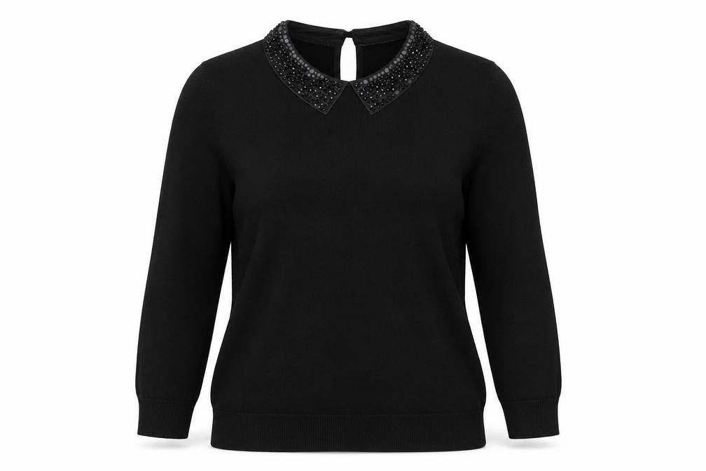 Womens UK Size M Karen Millen Black Basic Blouse