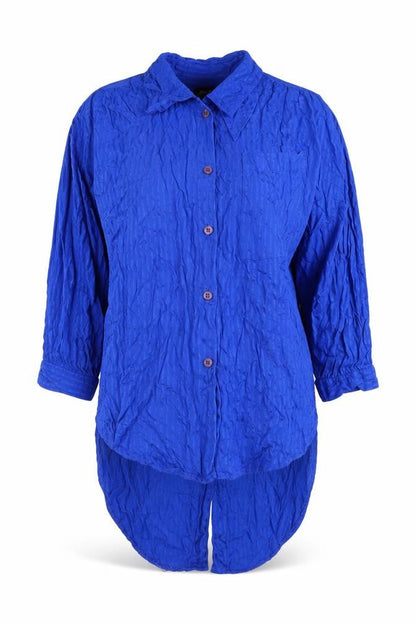 Jean Paul Women's Blue Button-Up Shirt Size 14