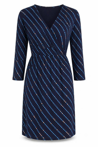 Boden Women's Blue Polka Dot Wrap Dress, Size 8
