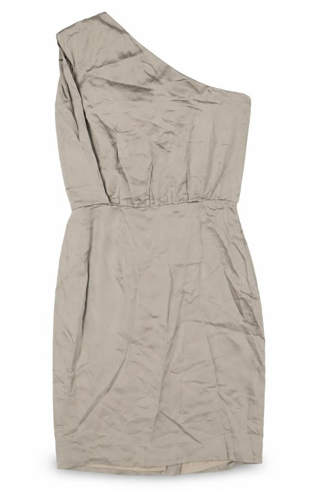 French Connection Women's Beige Asymmetric Dress, Size 8