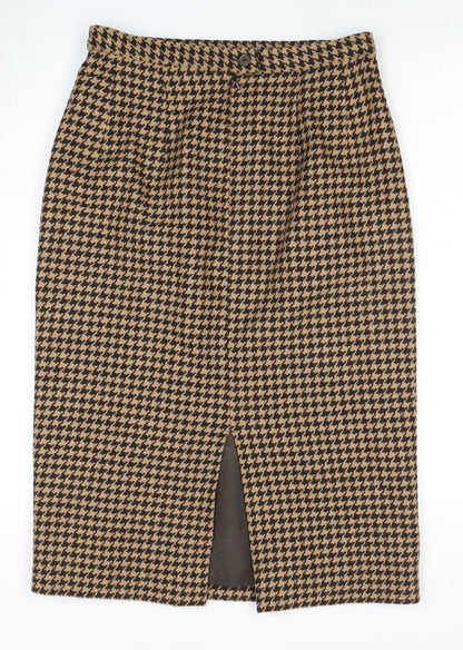 Marks and Spencer Women's Brown Midi Pencil Skirt, Size 12
