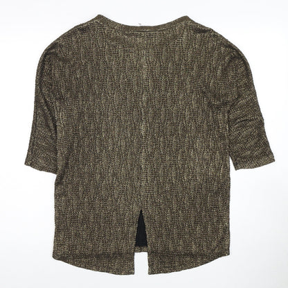 Womens UK Size XS Oasis Black Basic Blouse
