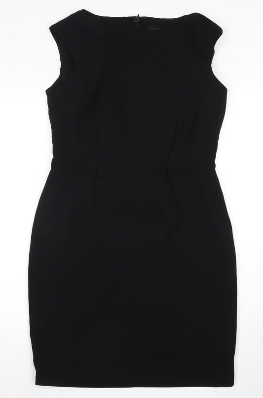 Next Women's Black Sheath Dress Size 14 Sleeveless