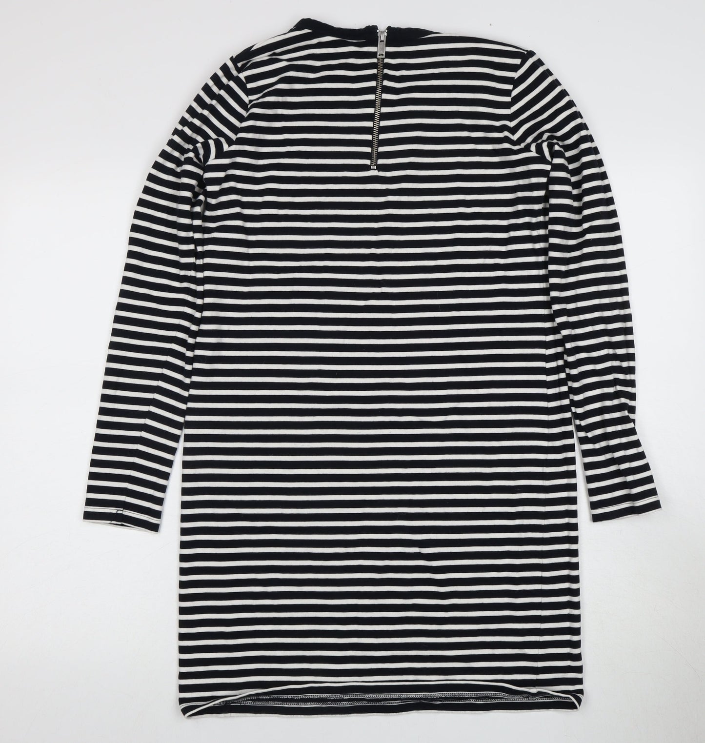 Seed Heritage Women's Black Striped Dress S Cotton
