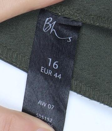 BHS Women's Green Flare Skirt Size 16 Knee Length