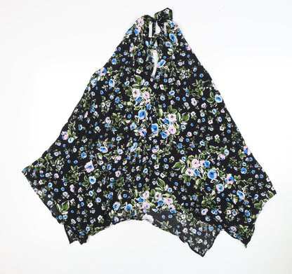 Womens UK Size 10 Zara Black Camisole Blouse