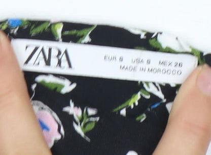 Womens UK Size 10 Zara Black Camisole Blouse