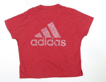 Adidas Women's Red T-Shirt S - Gym & Training Activewear
