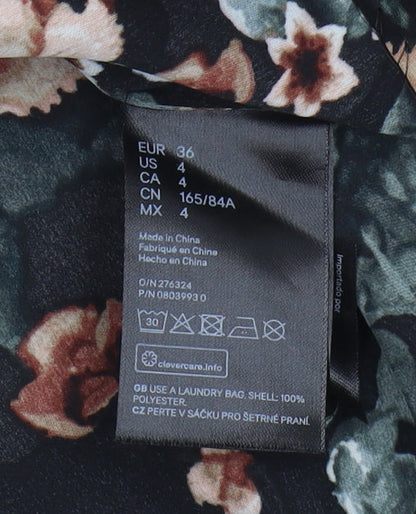H&M Women's Floral Shift Dress - Size 8 Winter