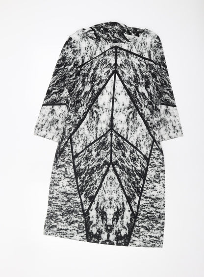 Wallis Women's Geometric 3/4 Sleeve Dress S