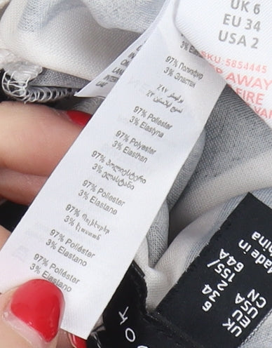 New Look Women's Black Striped Paperbag Trousers