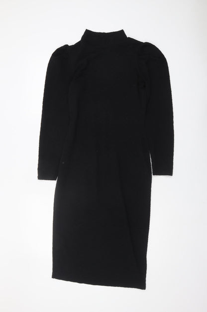 Oasis Women's Black Sheath Midi Dress, Size S