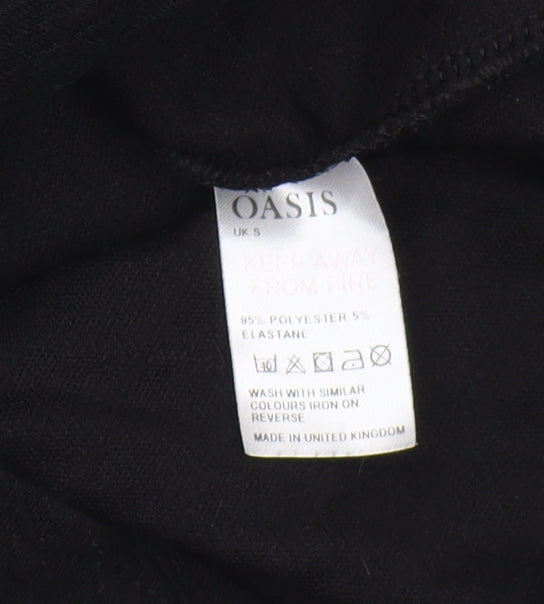 Oasis Women's Black Sheath Midi Dress, Size S