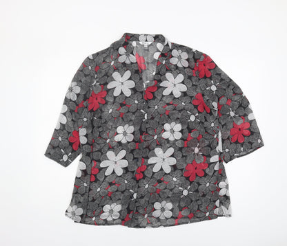 M&Co Women's Multicoloured Floral Blouse Size 20