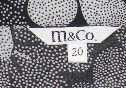 M&Co Women's Multicoloured Floral Blouse Size 20