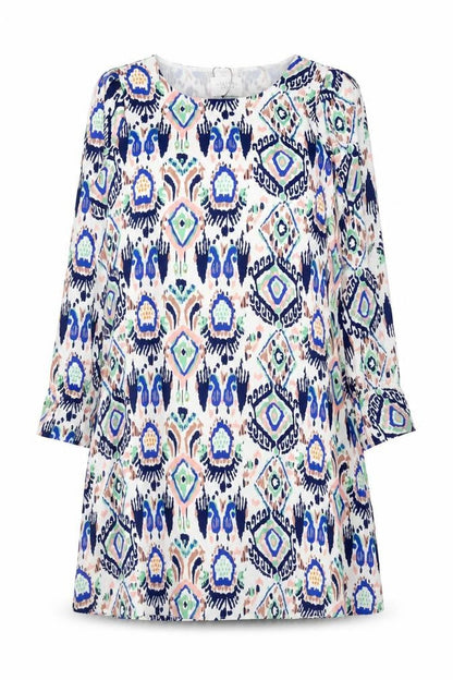 Front view of Sisters Point Multicoloured XL Geometric Dress