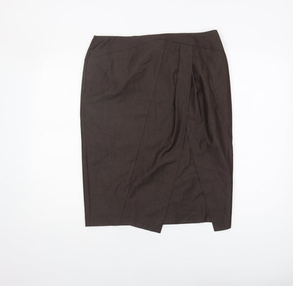 Next Women's Brown Pencil Skirt Size 14