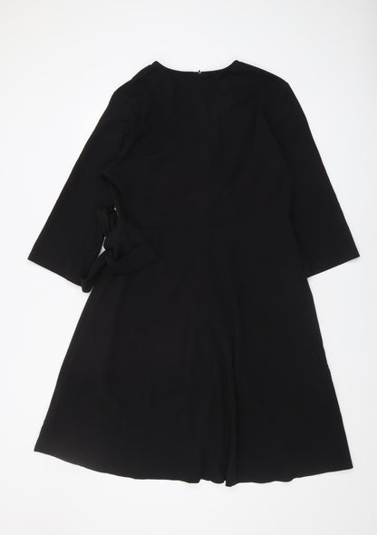 Grace Karin Women's Black XL Wrap Dress V-Neck Elegant